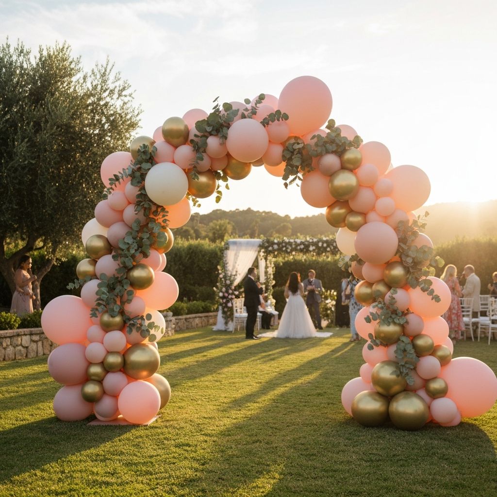Arco organico en boda mediterranea